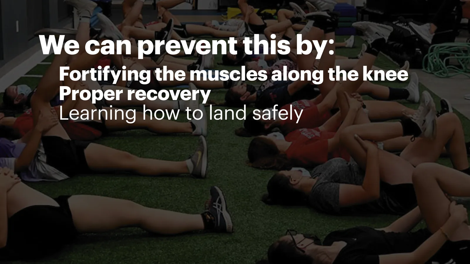 Illustration of the three ways we can prevent ACL injuries