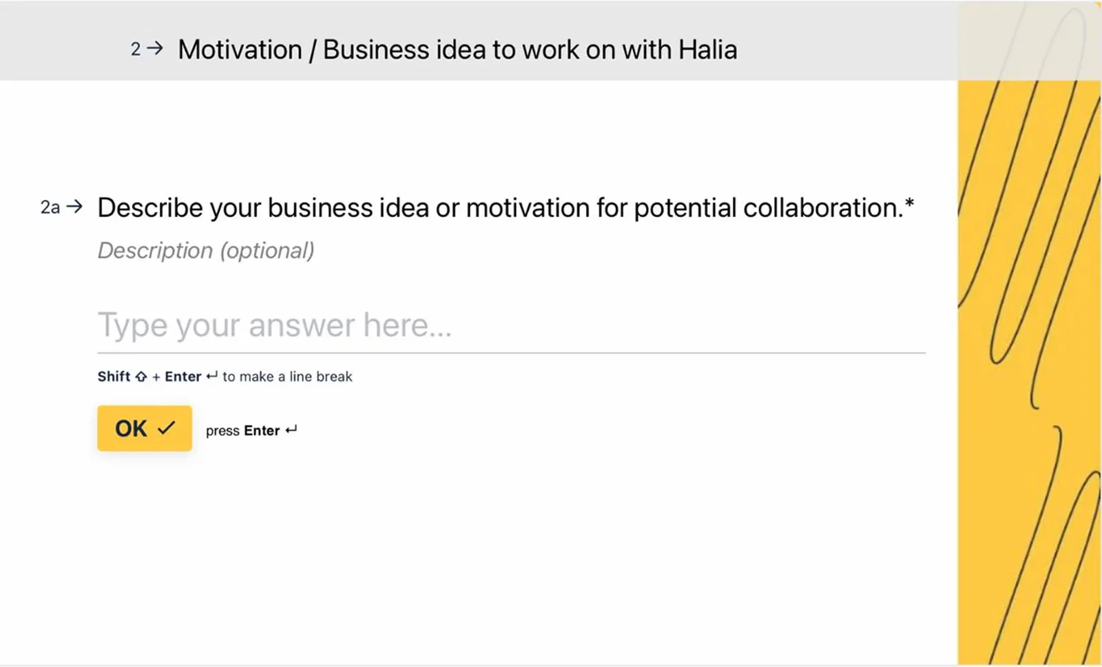 Example of one of the questions one would be asked if they go on the HaliaLab website