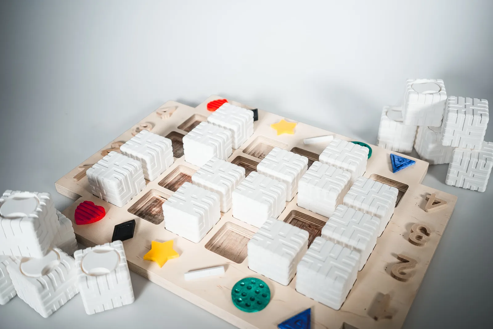 A different picture of the board being played with.